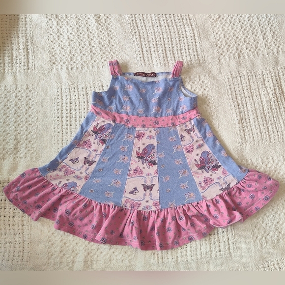 Jelly The Pug Other - Jelly the Pug Dress Size 2t Sleeveless Butterflies Lovebirds Pink Purple…
